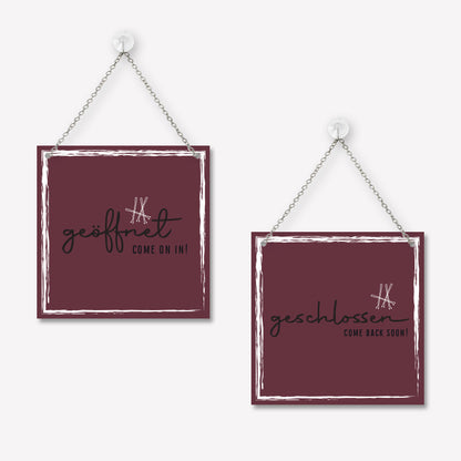 Schild 'Geöffnet/Geschlossen' Classy