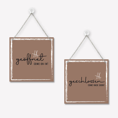 Schild 'Geöffnet/Geschlossen' Classy