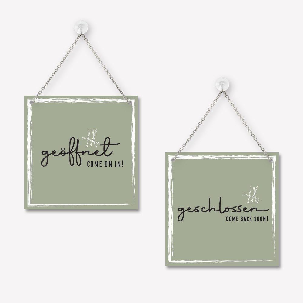 Schild 'Geöffnet/Geschlossen' Classy