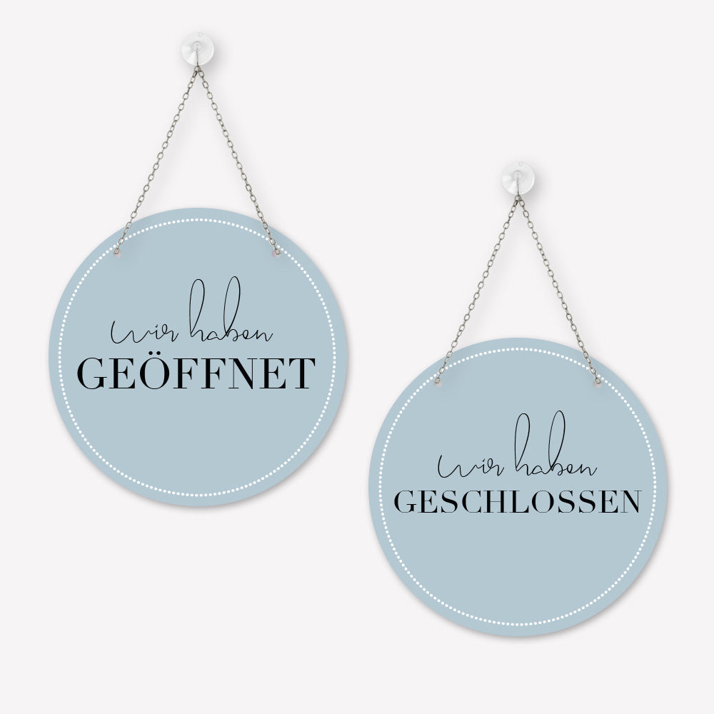 Schild 'Geöffnet/Geschlossen' Elegant