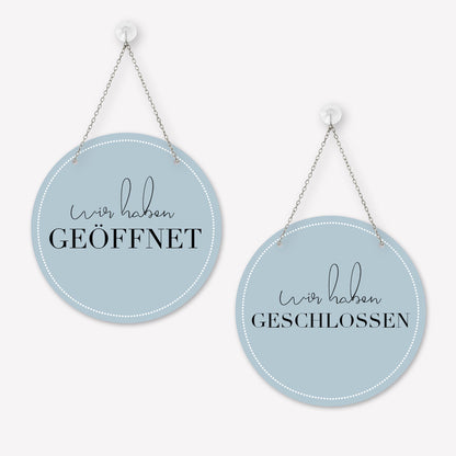 Schild 'Geöffnet/Geschlossen' Elegant