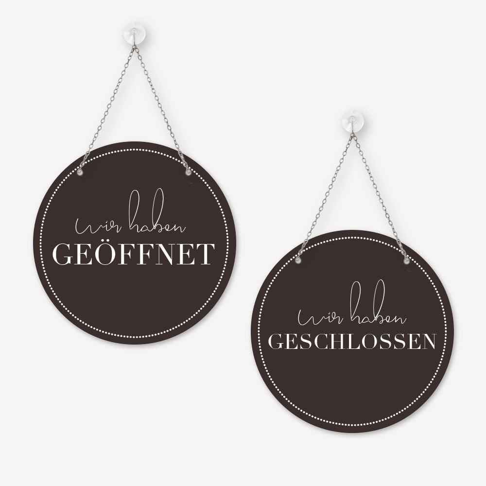 Schild 'Geöffnet/Geschlossen' Elegant