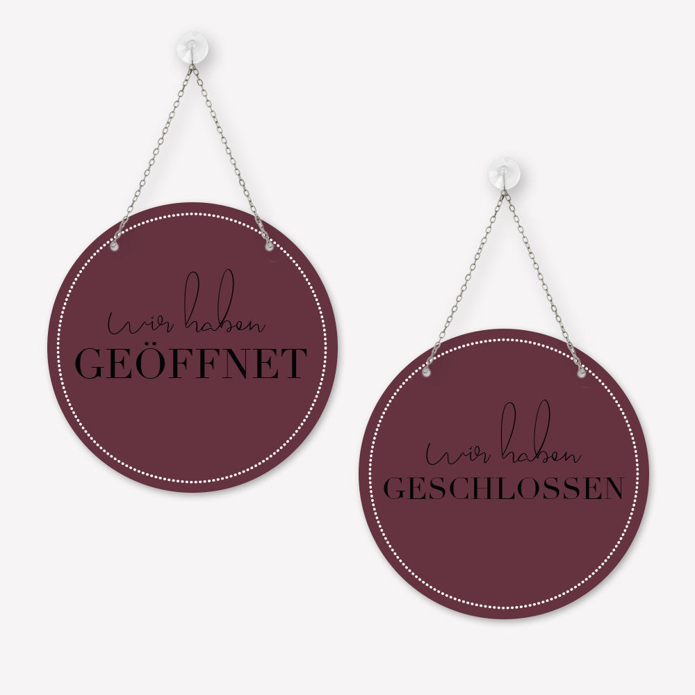 Schild 'Geöffnet/Geschlossen' Elegant