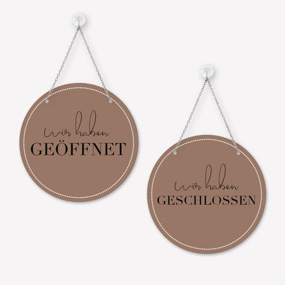 Schild 'Geöffnet/Geschlossen' Elegant