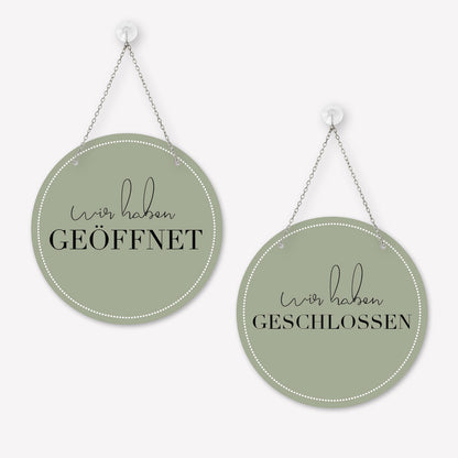 Schild 'Geöffnet/Geschlossen' Elegant