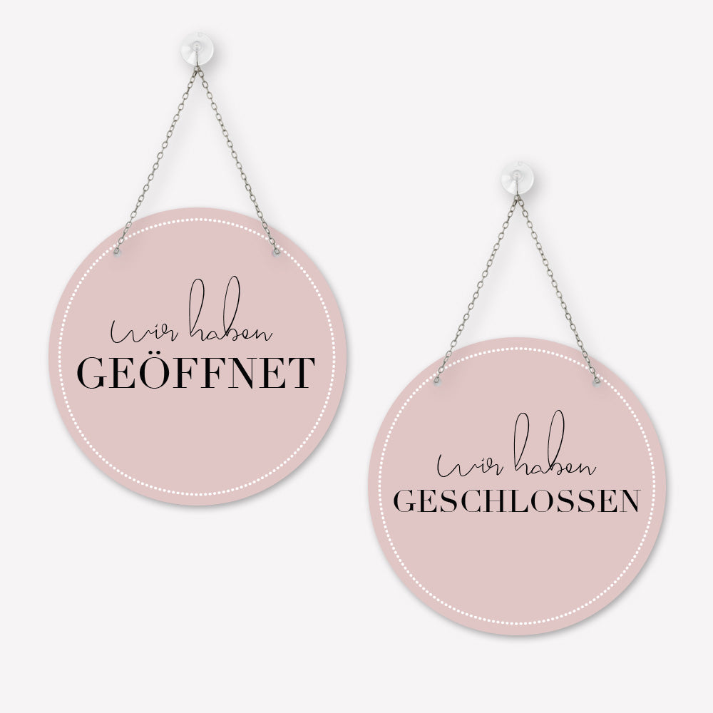 Schild 'Geöffnet/Geschlossen' Elegant