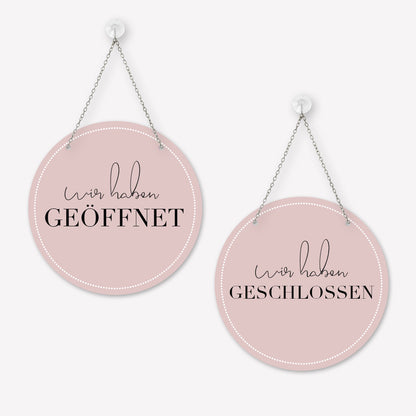 Schild 'Geöffnet/Geschlossen' Elegant