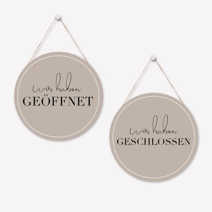 Schild 'Geöffnet/Geschlossen' Elegant