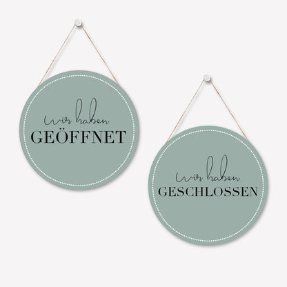 Schild 'Geöffnet/Geschlossen' Elegant