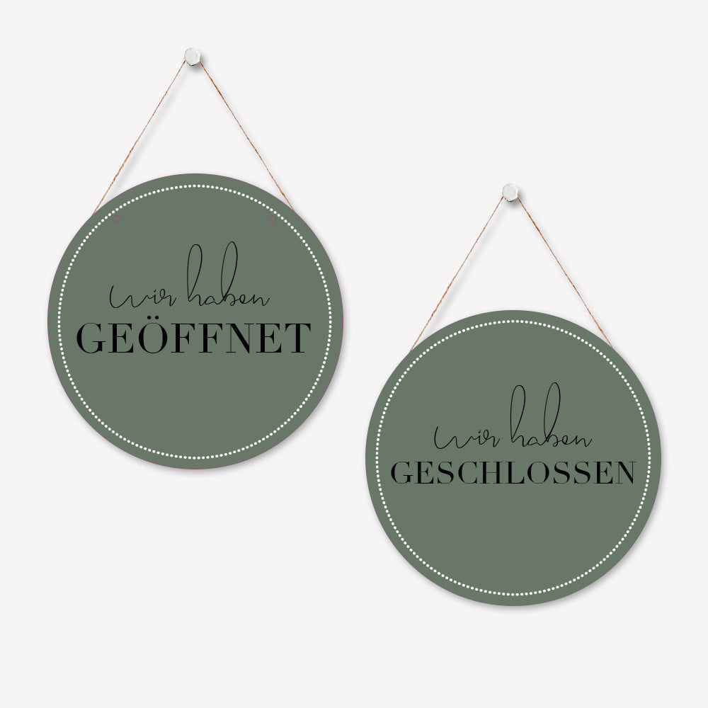 Schild 'Geöffnet/Geschlossen' Elegant