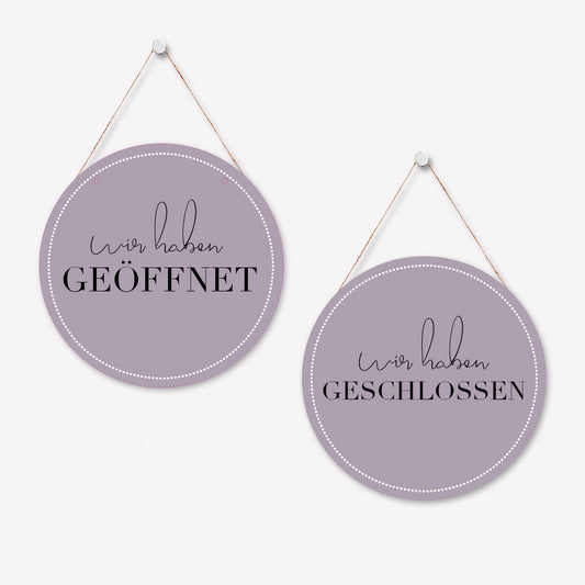 Schild 'Geöffnet/Geschlossen' Basic