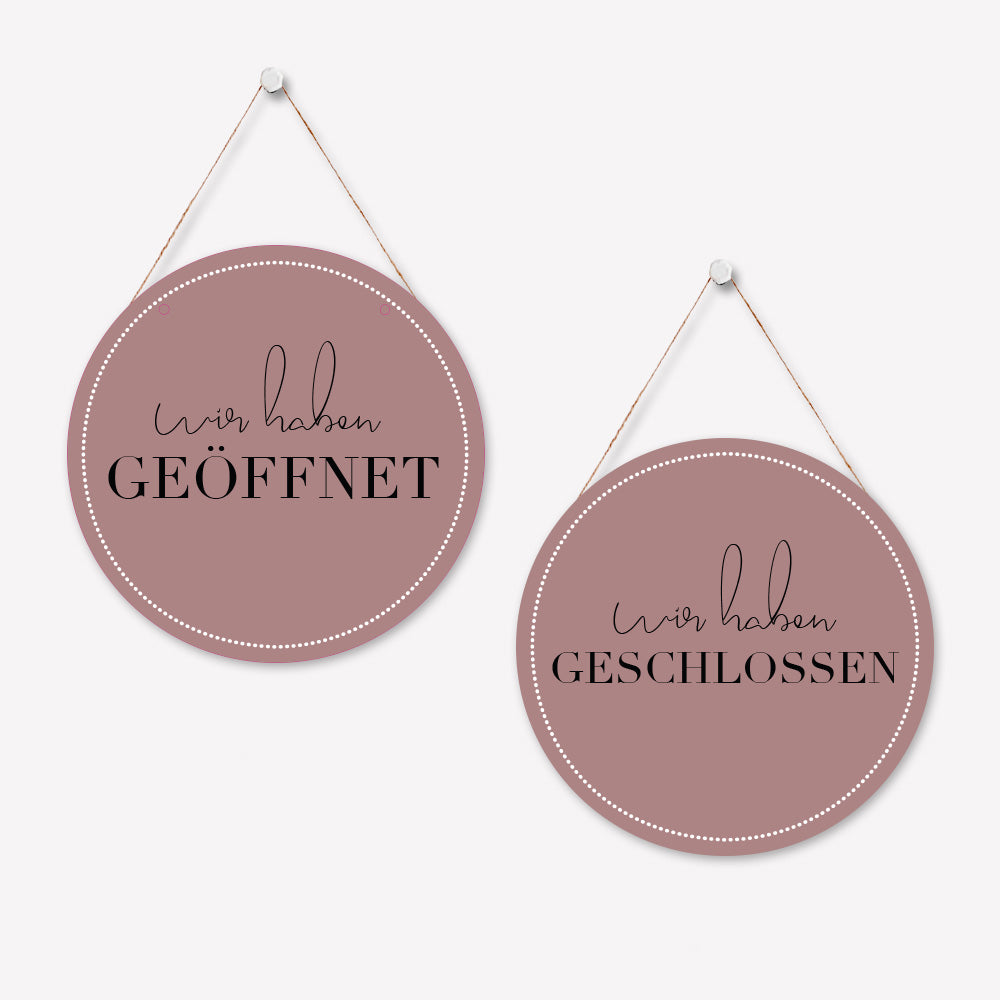 Schild 'Geöffnet/Geschlossen' Basic