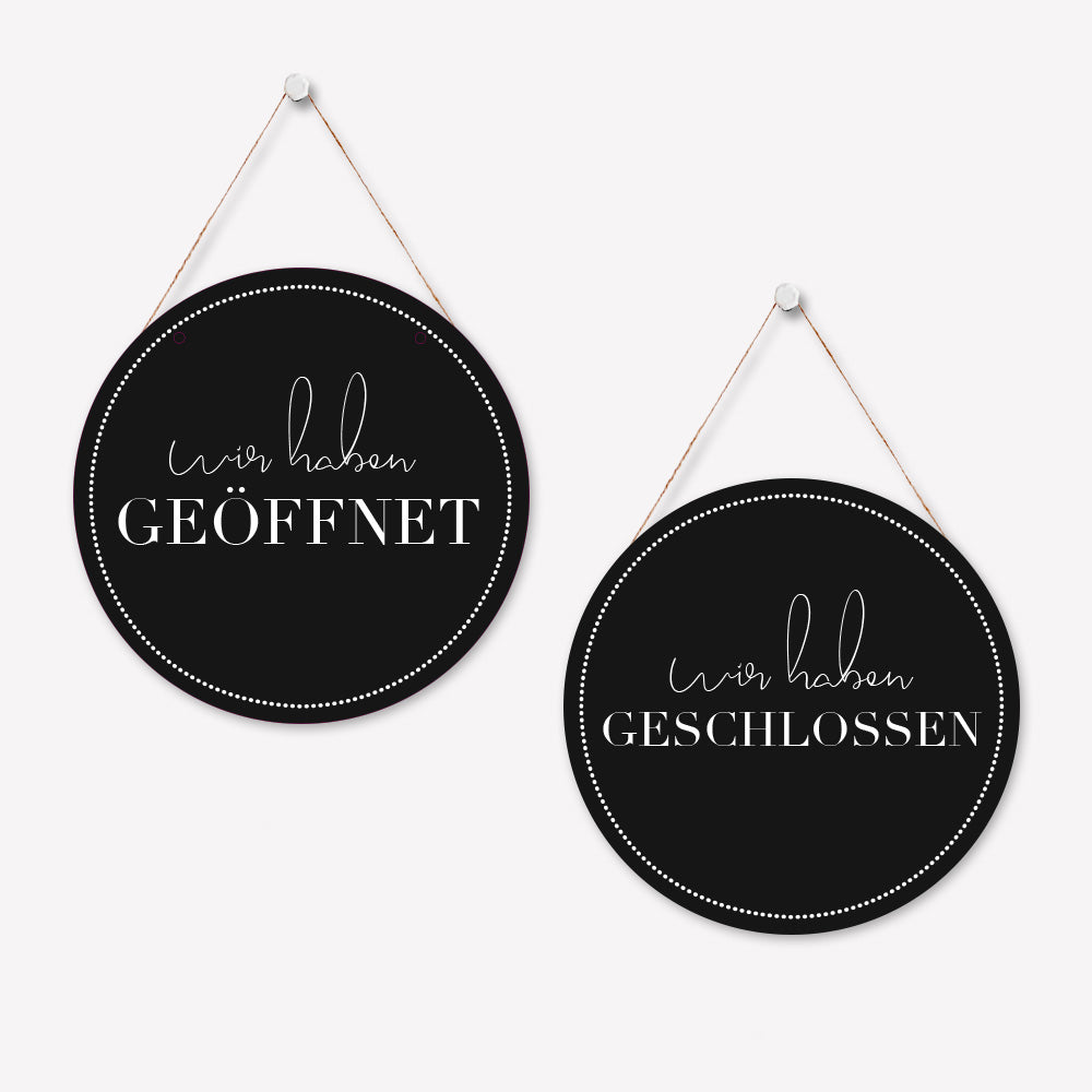 Schild 'Geöffnet/Geschlossen' Basic