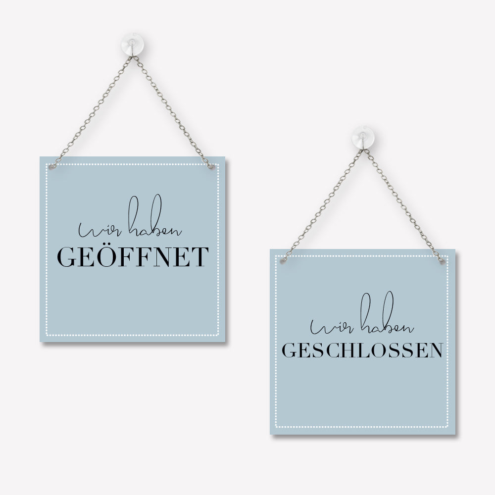 Schild 'Geöffnet/Geschlossen' Elegant