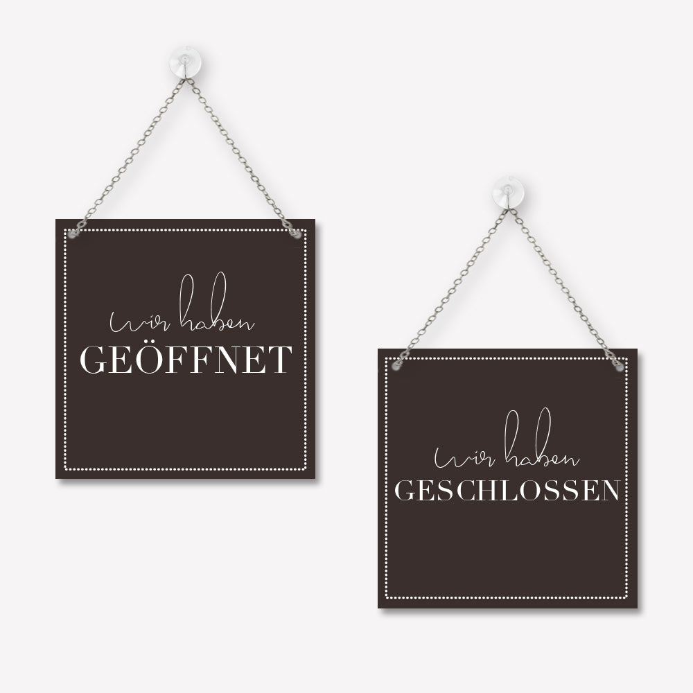 Schild 'Geöffnet/Geschlossen' Elegant