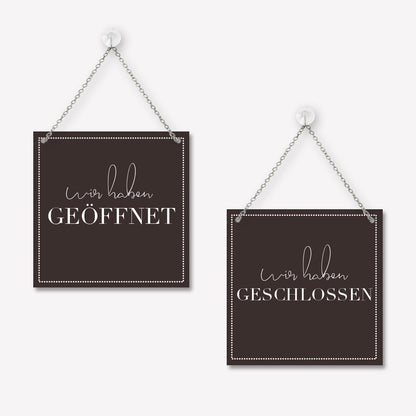 Schild 'Geöffnet/Geschlossen' Elegant
