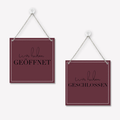 Schild 'Geöffnet/Geschlossen' Elegant
