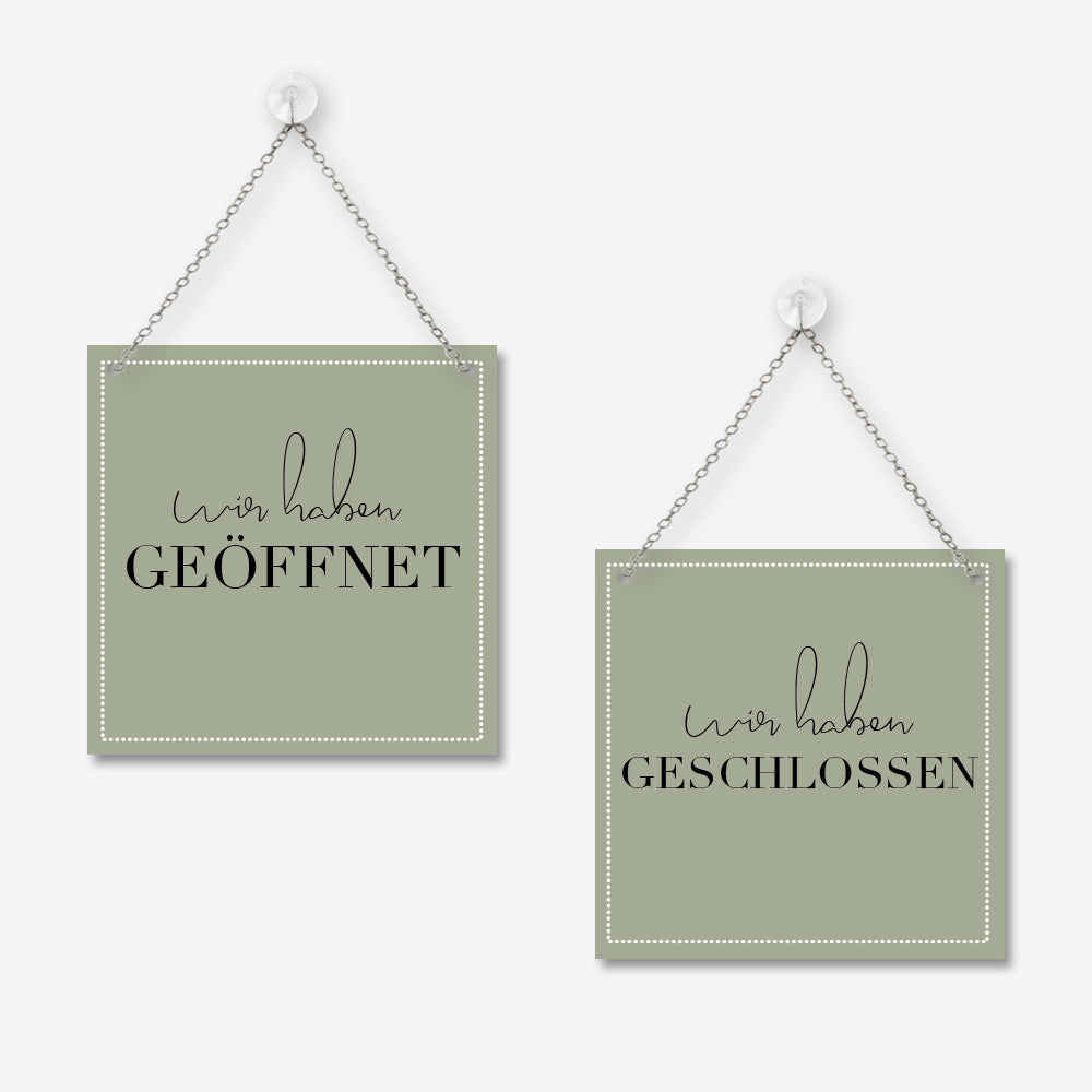 Schild 'Geöffnet/Geschlossen' Elegant