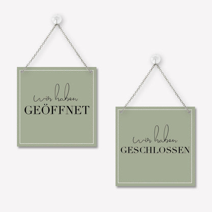Schild 'Geöffnet/Geschlossen' Elegant