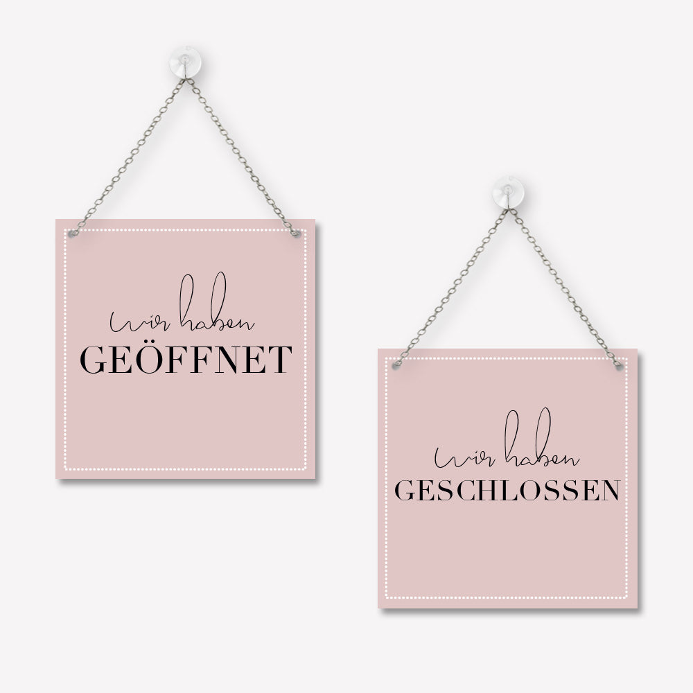 Schild 'Geöffnet/Geschlossen' Elegant