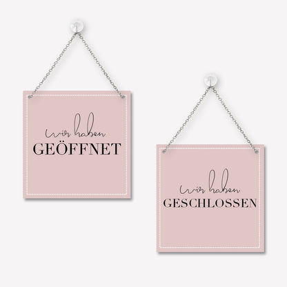 Schild 'Geöffnet/Geschlossen' Elegant