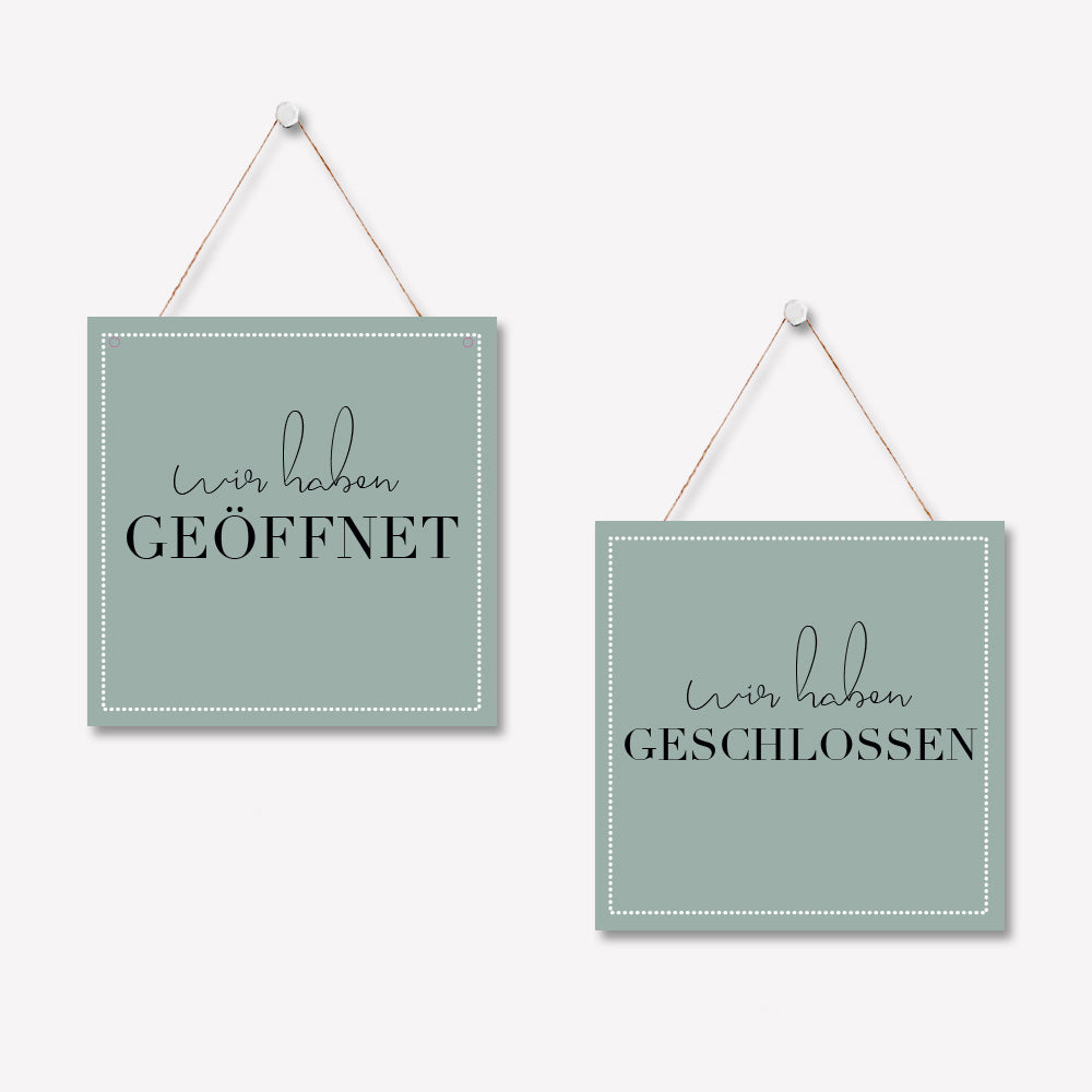 Schild 'Geöffnet/Geschlossen' Elegant