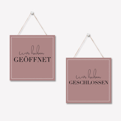 Schild 'Geöffnet/Geschlossen' Basic