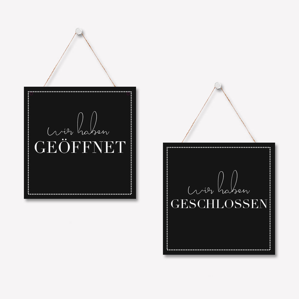 Schild 'Geöffnet/Geschlossen' Basic