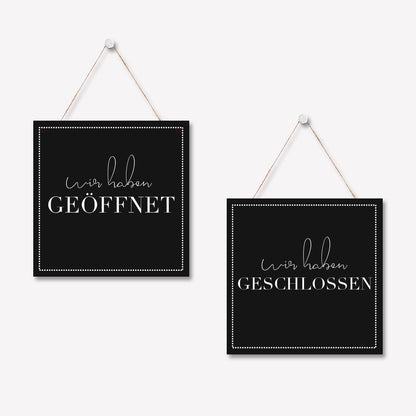 Schild 'Geöffnet/Geschlossen' Elegant