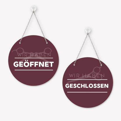 Schild 'Geöffnet/Geschlossen' Modern