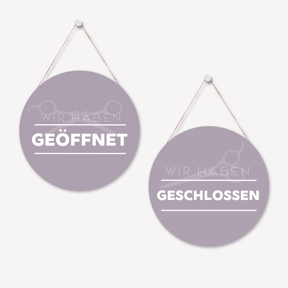 Schild 'Geöffnet/Geschlossen' Modern