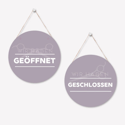 Schild 'Geöffnet/Geschlossen' Modern