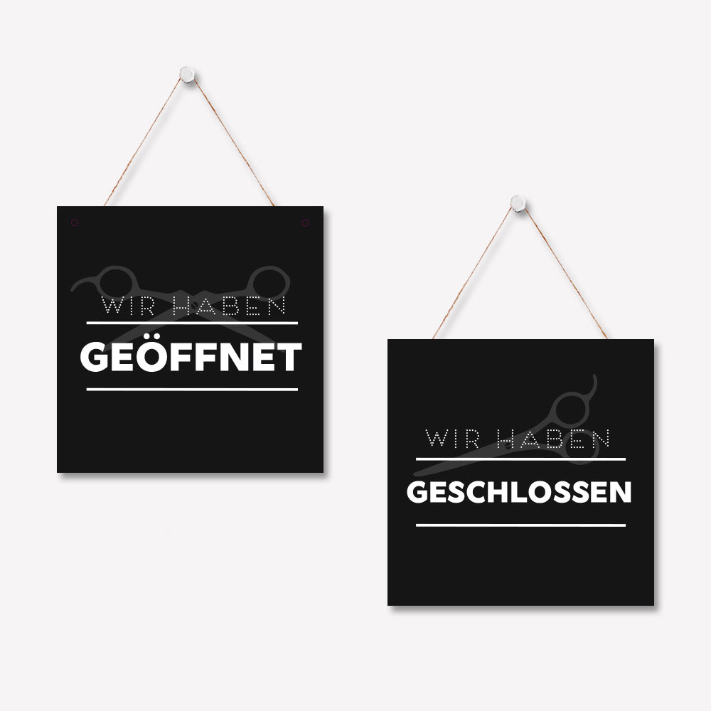 Schild 'Geöffnet/Geschlossen' Modern