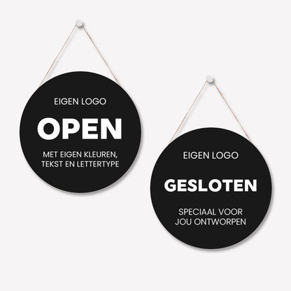 Open/gesloten bordje op maat