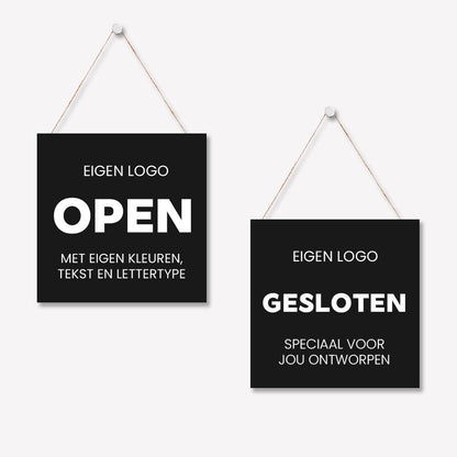 Open/gesloten bordje op maat