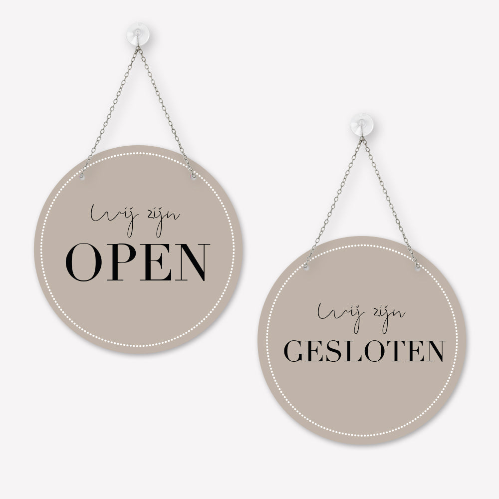 Open/gesloten bordje Elegant