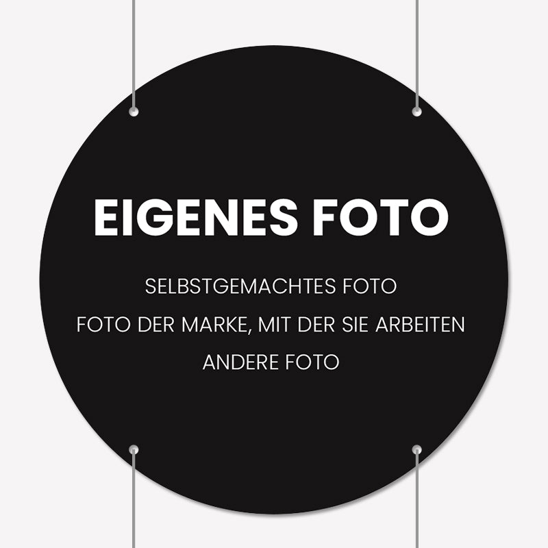 Schaufensterschild Eigenes Foto