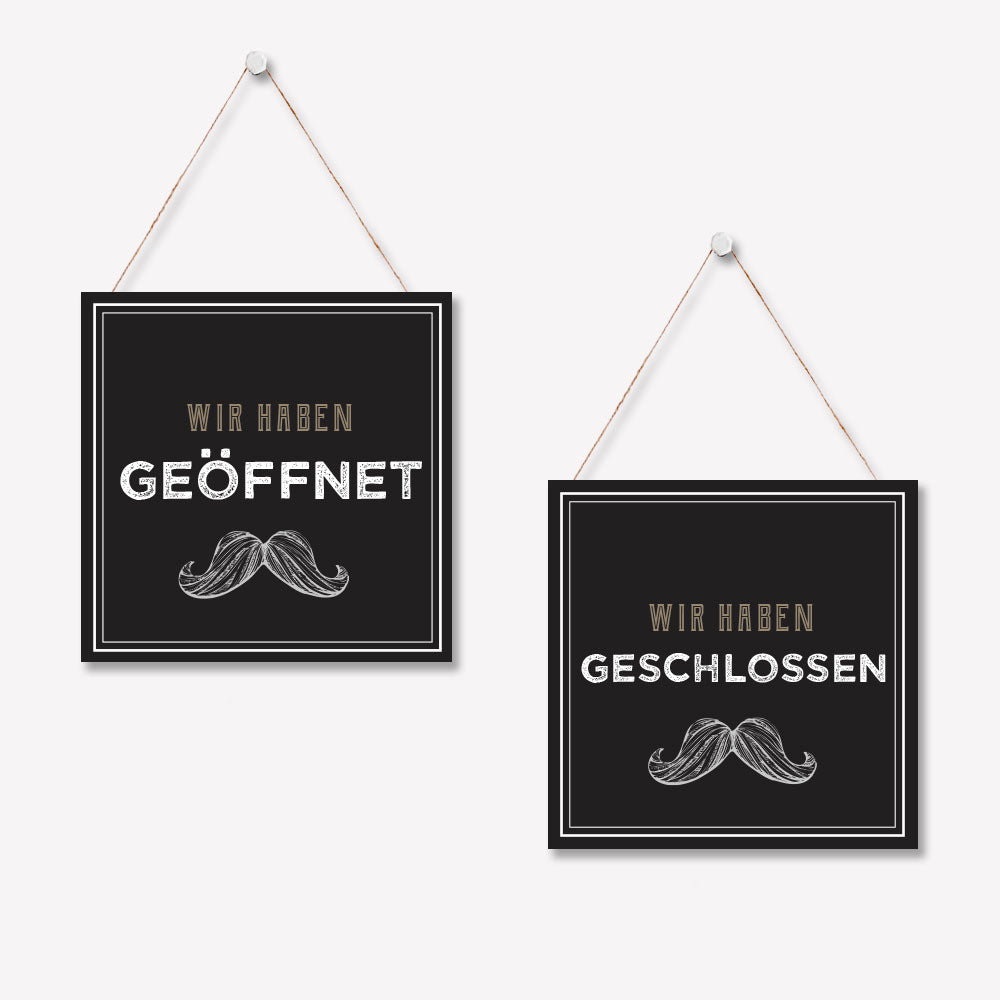 Schild 'Geöffnet/Geschlossen' Barber