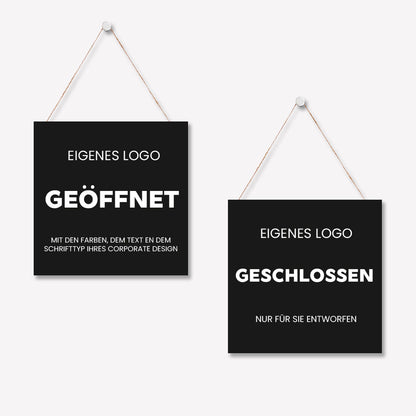 Personalisiertes Schild ‘Geöffnet/Geschlossen’