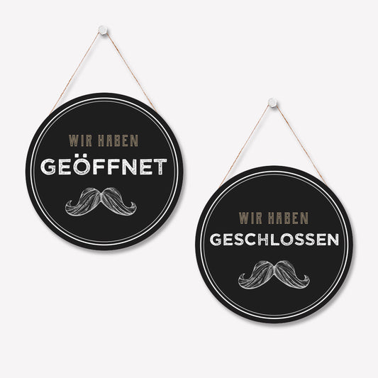 Schild 'Geöffnet/Geschlossen' Barber