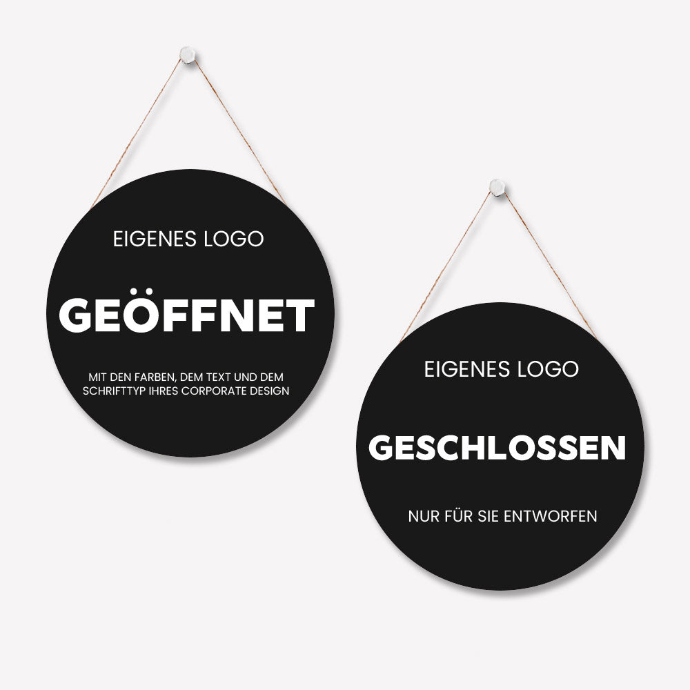 Personalisiertes Schild ‘Geöffnet/Geschlossen’